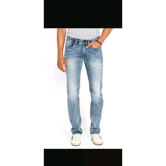 Buffalo David Bitton Mens Sz 33x34 Straight Six Stretch Denim Jeans Medium Wash - Picture 1 of 8